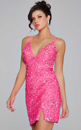 4 of 6 Jovani 39630 Hot-Pink