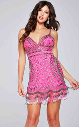 3 of 8 Jovani 39706 Neon-Pink
