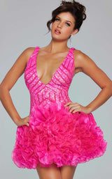 5 of 9 Jovani 39931 Neon-Hot-Pink