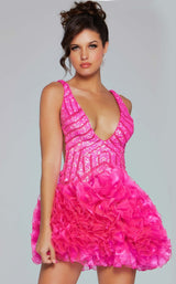 6 of 9 Jovani 39931 Neon-Hot-Pink