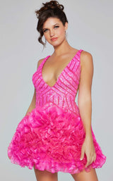 7 of 9 Jovani 39931 Neon-Hot-Pink