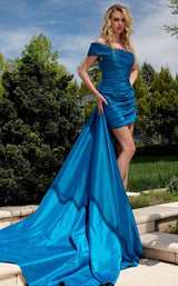 2 of 3 Jovani 40128 Teal
