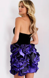 4 of 4 Jovani 40141 Black/Purple