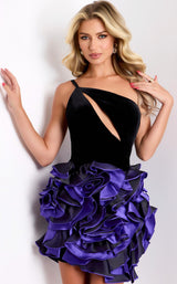 1 of 4 Jovani 40141 Black/Purple