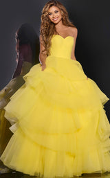 1 of 4 Jovani 40394 Yellow