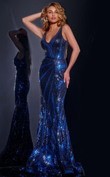 1 of 2 Jovani 40766 Navy/Royal