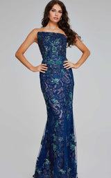 2 of 4 Jovani 40847 Navy