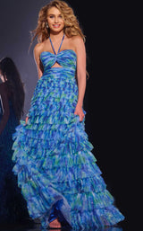 1 of 2 Jovani 42182 Royal Multi