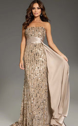 1 of 3 Jovani 42427 Nude/Gold