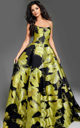 1 of 5 Jovani 42435 Yellow Black