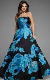 1 of 3 Jovani 42436 Blue/Black