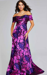1 of 4 Jovani 42506 Fuchsia/Purple