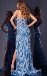 3 of 3 Jovani 43410 Light Blue