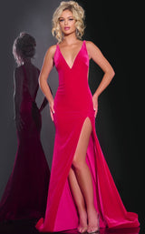 1 of 5 Jovani 43578 Fuchsia