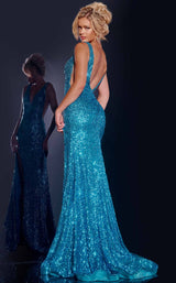 2 of 2 Jovani 43725 Turquoise