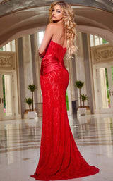 2 of 2 Jovani 43856 Red/Nude