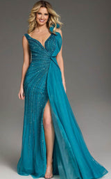 2 of 4 Jovani 44846 Teal