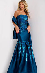 2 of 3 Jovani 45614 Peacock