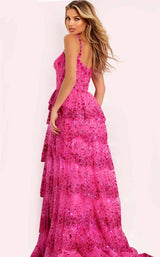 2 of 2 Jovani 47320 Fuchsia