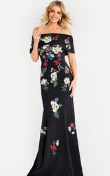 1 of 5 Jovani 47636 Black-Multi
