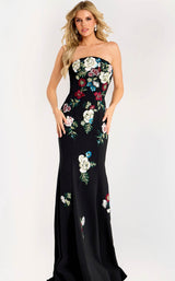2 of 5 Jovani 47636 Black-Multi