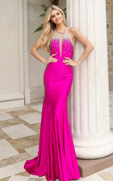 5 of 11 Jovani 48123 Fuchsia