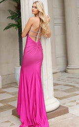 10 of 11 Jovani 48123 Fuchsia