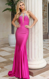 6 of 11 Jovani 48123 Fuchsia