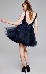 11 of 12 Jovani 63987 Navy-Black