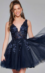 3 of 12 Jovani 63987 Navy-Black