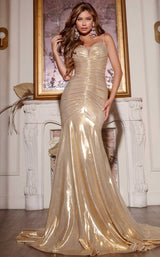 2 of 6 Jovani D5067 Gold