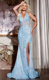 1 of 4 Jovani D5301 Light Blue