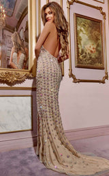 6 of 6 Jovani D5704 Nude Multi