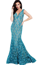 1 of 4 Jovani 57046BG Teal