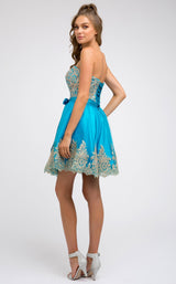 5 of 6 Juliet 759 Cyan Blue/Gold