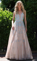 2 of 4 Colors Dress K140 Nude-Blue