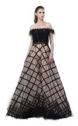 1 of 8 Mnm Couture K3643 Black-Nude