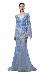 1 of 6 Mnm Couture K3657 Blue