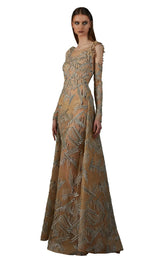 1 of 2 MNM Couture K3713 Gold