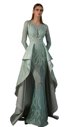 1 of 4 MNM Couture K3719 Aqua