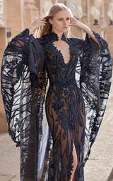 5 of 6 MNM Couture K3769 Navy Blue