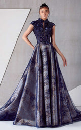 1 of 3 MNM Couture K3799 Navy Blue
