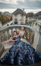 4 of 9 MNM Couture K3812 Navy Blue