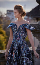 5 of 9 MNM Couture K3812 Navy Blue