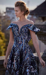 3 of 9 MNM Couture K3812 Navy Blue