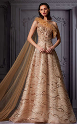 1 of 2 MNM Couture K3830 Beige