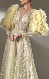 3 of 4 MNM Couture k3867 Yellow