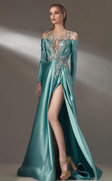 1 of 4 MNM Couture K3886 Aqua