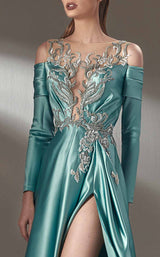 3 of 4 MNM Couture K3886 Aqua