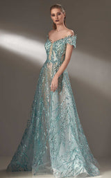 1 of 4 MNM Couture K3910 Aqua